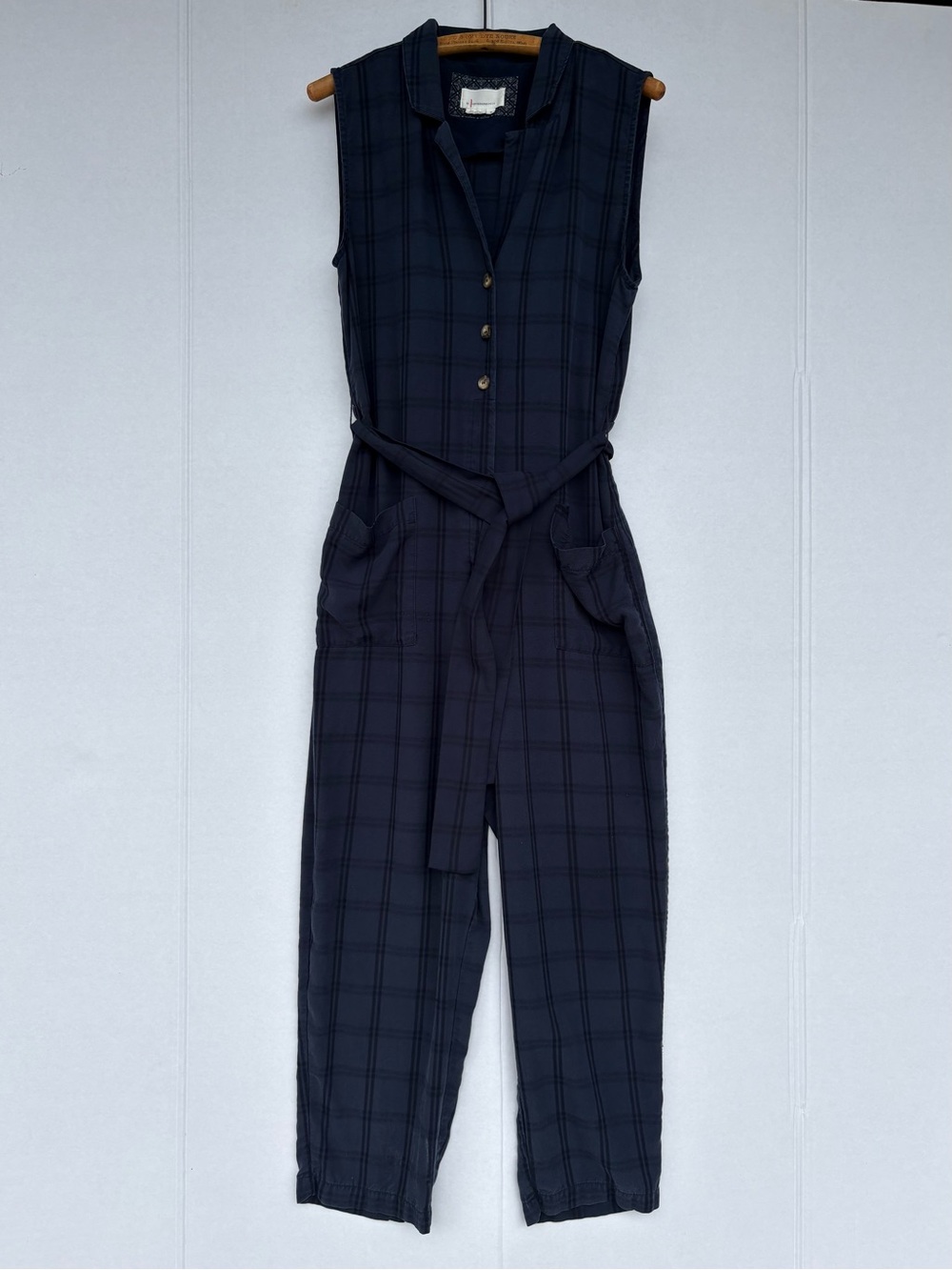 Anthropologie Brielle Plaid Jumpsuit